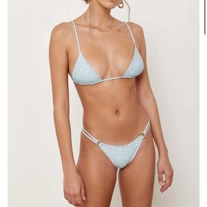 Aila Blue Tangiers Margarita Bikini Floral Blue